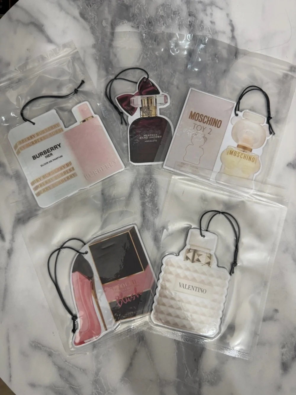 5 NEW Perfume Air Fresheners - Picture 1 of 1